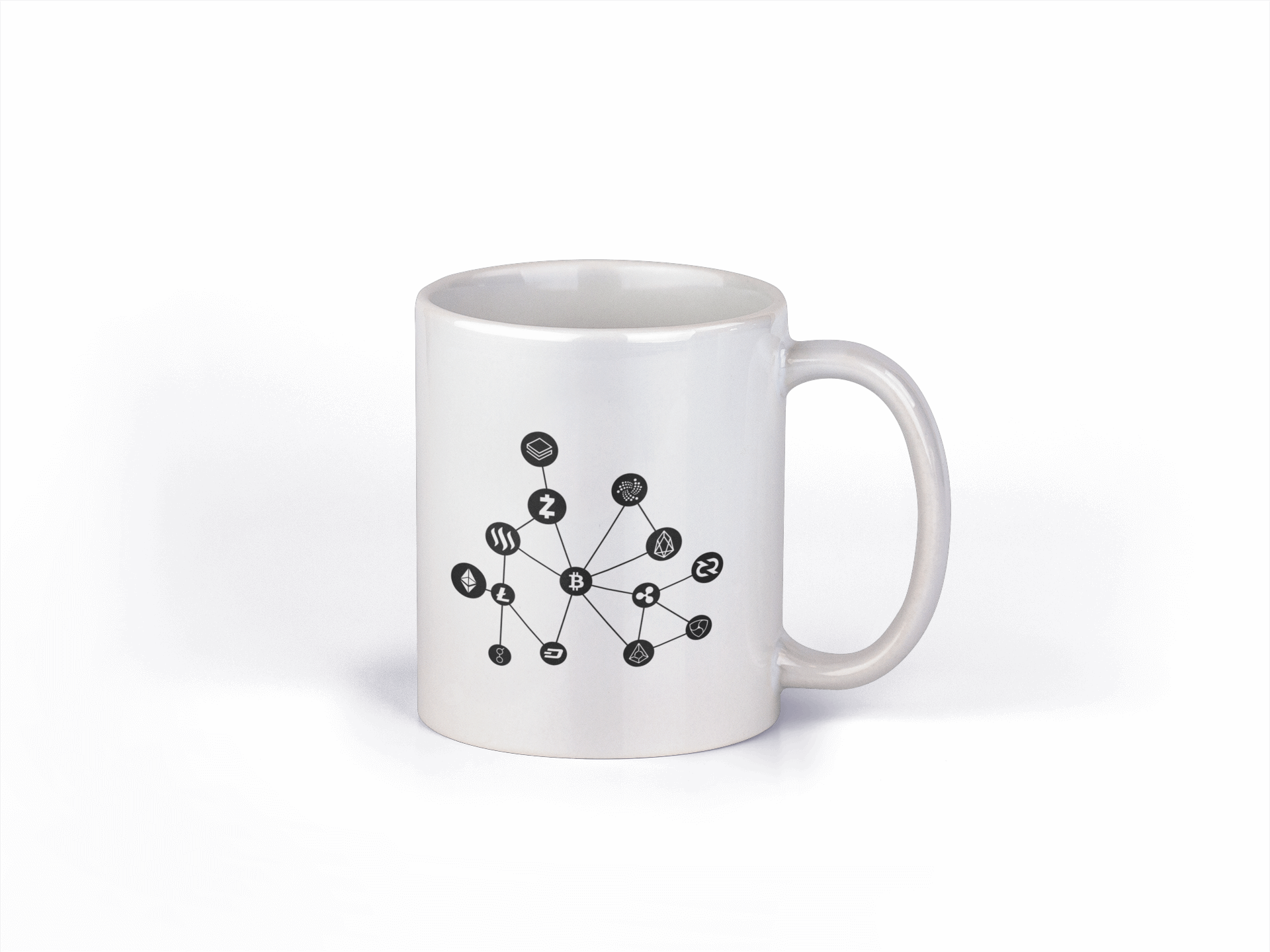 Ceramic mug with BITCOIN  logo